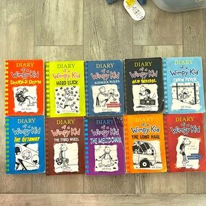 (8) Diary of a wimpy kid books.